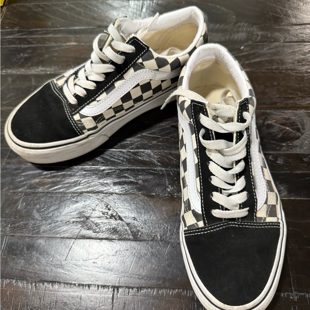 Vans Black and White Checkerboard Shoes